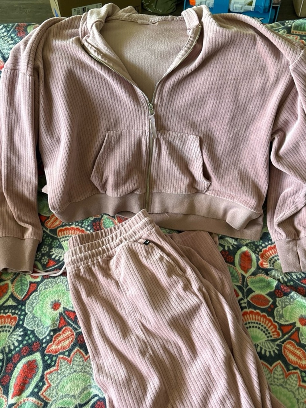 Jessica Simpson Dusty Rose Active Zip Hoodie & Pants